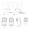 Termostat wentylatora 0-60st IP20 230V Analogowy